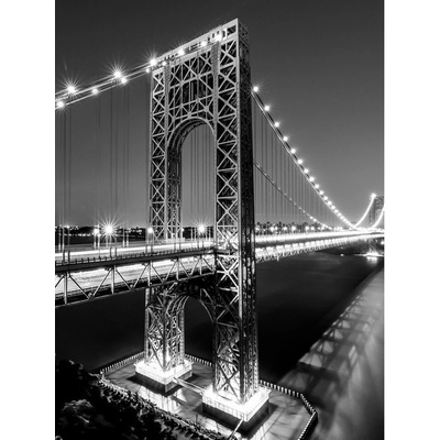 Preinterier Fototapeta panel - PL0171 - Manhattan most – čiernobiely vlies - 206cm x 275cm