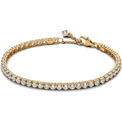 Pandora Tenisový pozlátený náramok so zirkónmi Timeless Shine 561469C01 18 cm