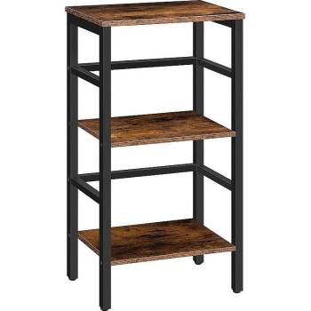 Image 1 of Hoobro Ниска етажерка с три рафта кафяво рустик / черно