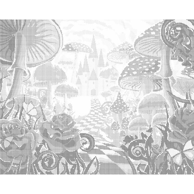 ZUTY Bodkovanie - ROZPRÁVKOVÁ KRAJINA SO ZÁMKOM Rámovanie: bez rámu a bez vypnutia plátna, Rozmer: 40x50 cm