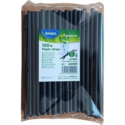 Wimex čierna Jumbo O 8 mm x 20 cm 100 ks