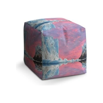 Sablio Taburet Cube Ledovec: 40x40x40 cm