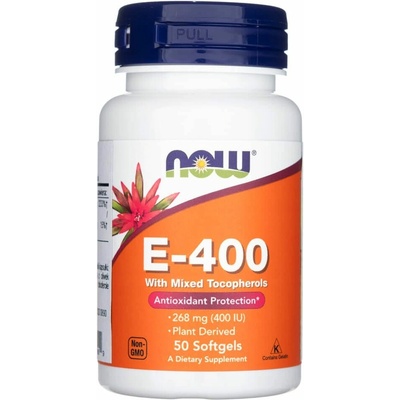 Now Vitamin E 400 IU s tokoferoly 50 softgelových kapsúl
