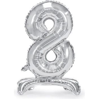 Image 1 of PartyDeco Свободностоящ балон от фолио 8 сребрист 70 см