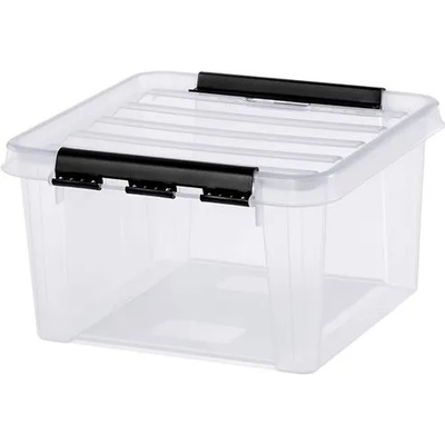 SMARTSTORE Пластмасова кутия за съхранение, 8 литра, с черни дръжки, SMARTSTORE "Classic 12", прозрачна 3495070 (3495070)