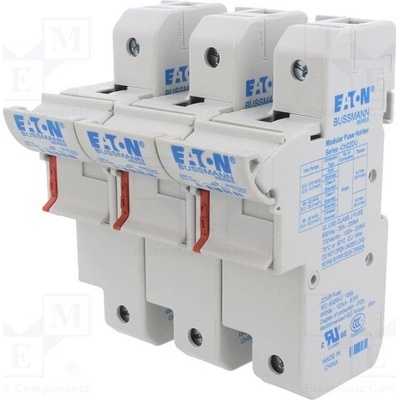 BUSSMANN CH223DU Zásuvka; 22x58mm; na přípojnici DIN; 125A; 690VAC; Póly: 3; IP20