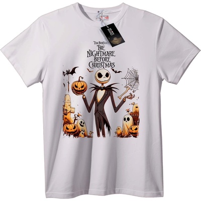 NOONEBRAND Тениска Джек Скеллингтон за Хелоуин - 6XL, Black