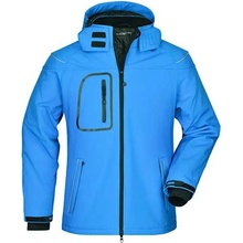 James & Nicholson pánska zimná softshellová bunda JN1000 Aqua