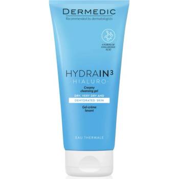 DERMEDIC Hydrain3 Hialuro почистващ гел-крем за дехидратирана суха кожа 200ml