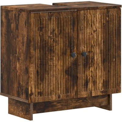 vidaXL Шкаф за мивка в баня EDE Опушен дъб 59, 5 x 31, 5 x 59 см (895910)