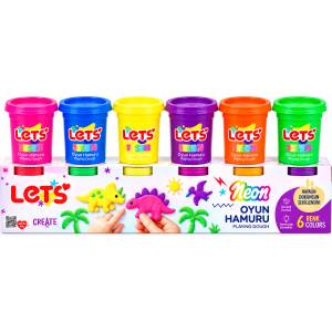 LET'S Неонов пластилин Let's 6 цвята L1007