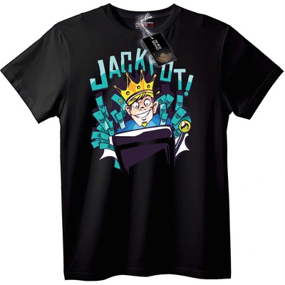 NOONEBRAND Тениска Карикатурен Jack It! - 2XL, Black