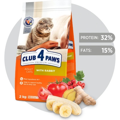 CLUB 4 PAWS Premium S králikom 2 kg