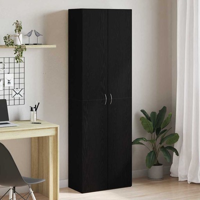 vidaXL Офис шкаф с рафт Черния дъб 60 x 32 x 190 cm Инженерно дърво (3329298)