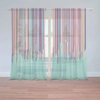 Záclony Stékající barva: 2 ks - 150x250 cm - Sablio