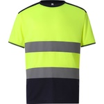 Yoko HI-VIS HVJ400 / Мъжка светлоотразителна тениска - HV жълто/тъмносиня L (79J400zw703)