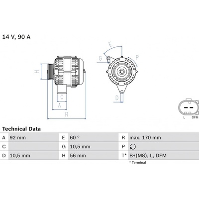 Alternátor BOSCH 0 986 042 730