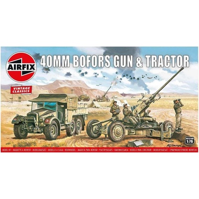 Airfix Classic Kit VINTAGE A02314V Bofors 40mm Gun Tractor 1:76