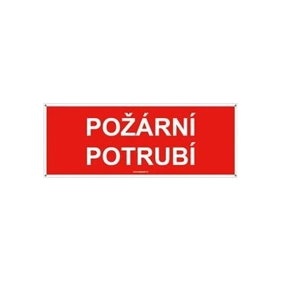 Požární potrubí - bezpečnostní tabulka s dírkami, plast 2 mm 210x80 mm