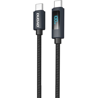 Dudao L7C USB-C - USB-C 100W s LED displejem 1m černý