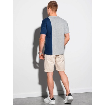 Ombre Clothing pánské tričko s krátkým rukávem Klarn navy