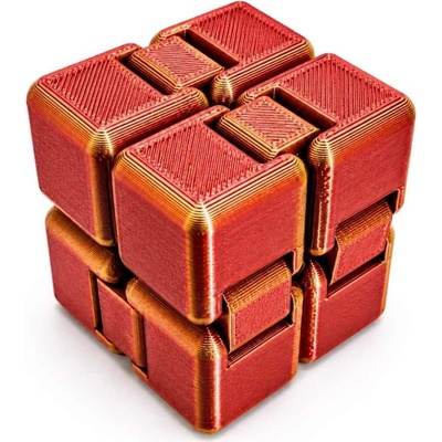 Antistresová kostka Infinity Cube Svíčkománie3D Červeno zlatá lesklá