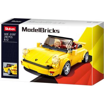 Sluban B1097 Nemecký žltý športový automobil