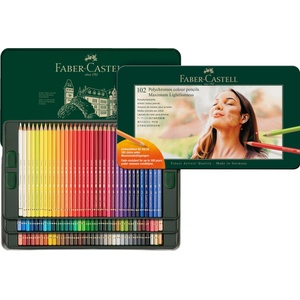 Faber-Castell - Polychromos artist colored pencils, 102 colors metal case - FC210061 (FC210061)