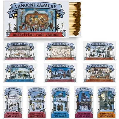 UNIPAP zápalky vánoční dlouhé Josef Lada, Mix motivů 1042805 591461 – Zboží Mobilmania