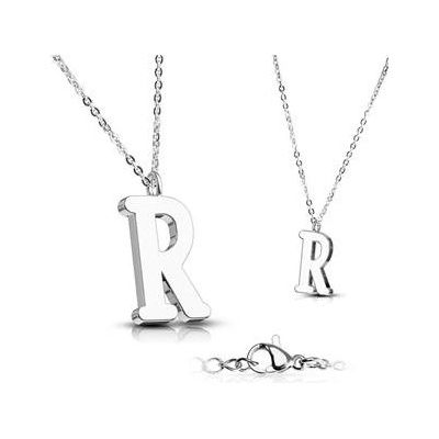 Šperky4U Ocelový řetízek s přívěškem iniciála OPD0096-R