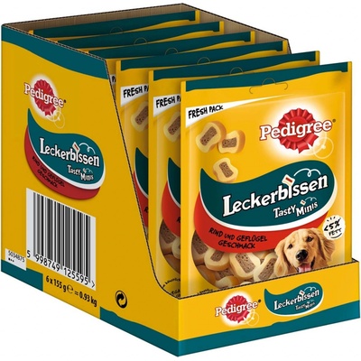 Pedigree Leckerbissen řezy s hovězím masem 6 x 155 g