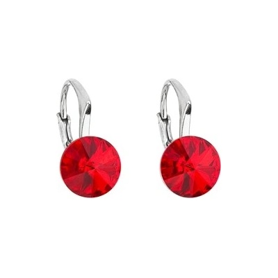 Pavona stříbrné s Crystals from Swarovski® Siam 31229.3 Siam