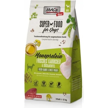 Image 1 of MAC's Mac’s Monoprotein Dog Adult GRAIN FREE - висококачествена храна за пораснали кучета от всички породи, податливи на алергии, със заек, 12 кг - Германия - 90330