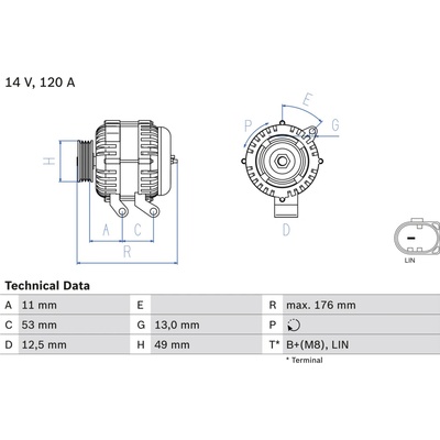 Alternátor BOSCH 0 986 082 220