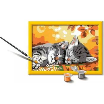 CreArt Maľovanie podľa čísel Jesenné mačiatka