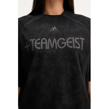 Adidas Памучна тениска adidas Originals Rhinestone Tee дамска в черно KF3113 (KF3113)