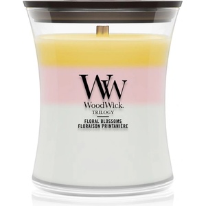 WoodWick Trilogy Floral Blossoms ароматна свещ с дървен фитил 275 гр