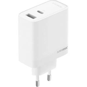 OPPO SUPERVOOC 80W зарядно устройство, бяло, Dual Ports (OSAB7CF3AE_Charger_WHT)