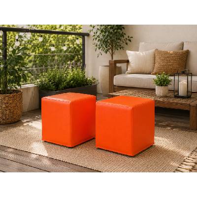 Intermedic Set 2 taburetiek do interiéru BLOCK oranžový
