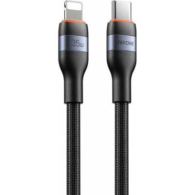 Wekome WDC-C33 opletený nabíjecí a datový USB-C na Lightning 2m černý