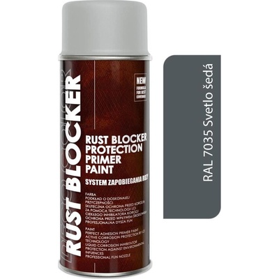 Deco Color Rust Blocker svetlo šedá RAL 7035 400ml priamo na hrdzu