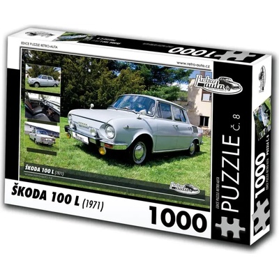 Retro cars - Puzzle Škoda 100 L (1971) - 1 000 piese