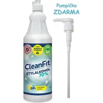 CleanFit dezinfekčný gél 70% citrus na ruky 1 l