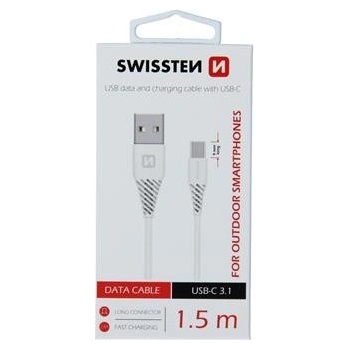 SWISSTEN USB / USB-C 3.1 BÍLÝ 1,5 M 71504402