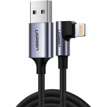 Ugreen 60521 angle USB - Lightning MFI, 2,4A, 1m, černý