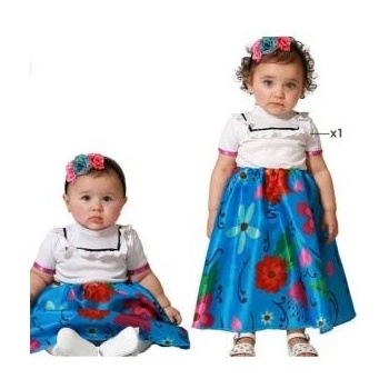 BigBuy Carnival Костюм Колумбия Син Детски Размер 6-12 месеца