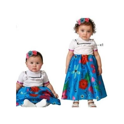 BigBuy Carnival Костюм Колумбия Син Детски Размер 6-12 месеца