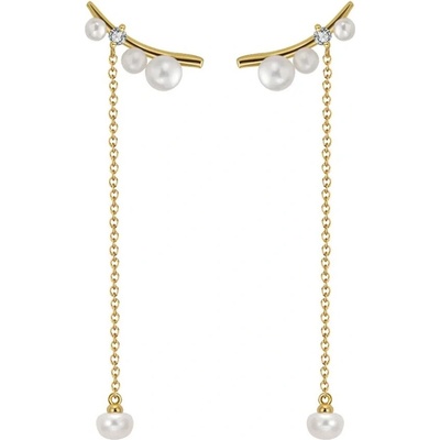 Majya Strieborné náušnice PETRONELA pozlátené 11684