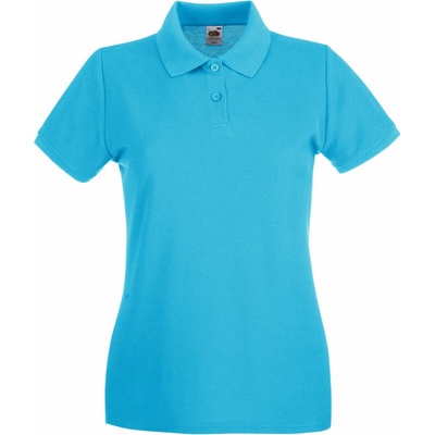 Fruit of the Loom Polokošile Lady-Fit Premium Polo krátký rukáv dámská COT-16303016200 Modrá azurově