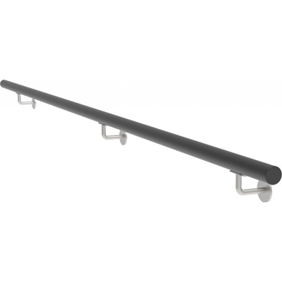 Umakov Drevené madlo BUK - čierne a nerezové držiaky, L3000mm WB/M-3000-BLACK